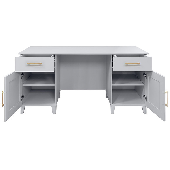 Стол письменный 2т «Сати» П7.057.2.51, Основной материал: ЛДСП, Цвет: Белый