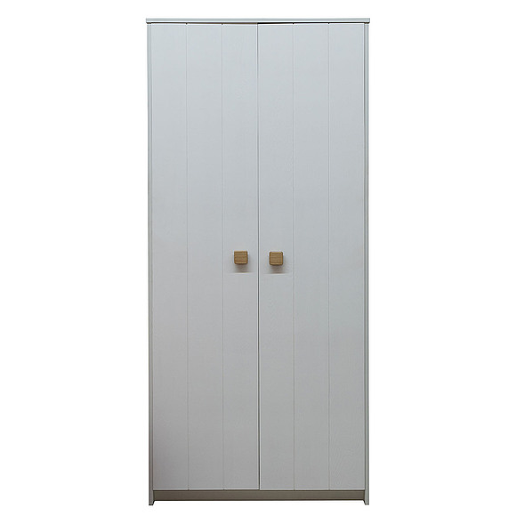 Шкаф для одежды 2д «Этна» БМ2.784.1.05, Основной материал: массив сосны, Цвет: белый воск + темпо