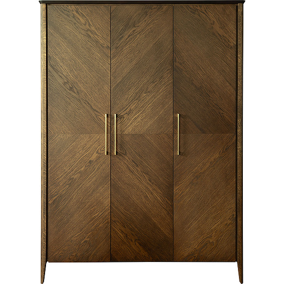 Шкаф для одежды 3д«Оквуд» П3.142.1.12, Основной материал: ДСП, облицованная шпоном дуба, Цвет: Карамель