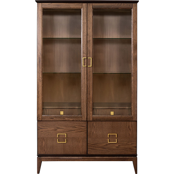 Шкаф 2д «Монблан» П4.145.0.01, Основной материал: МДФ+шпон, Цвет: Табак