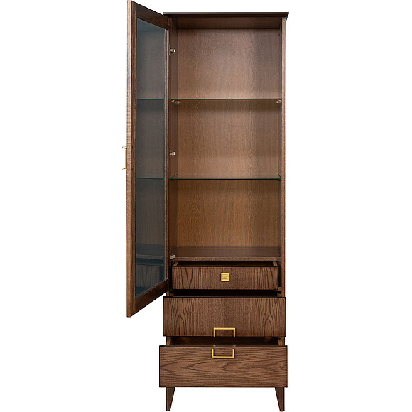 Шкаф «Монблан» П4.145.0.02-01, Основной материал: МДФ+шпон, Цвет: Табак