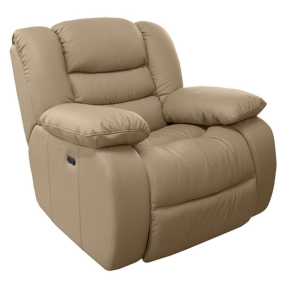 Кресло-реклайнер «Манчестер 1» (1E), Основной материал: натуральная кожа, Группа ткани: 120 группа, Механизм трансформации: с механизмом