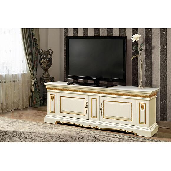 Тумба «Милана ТВ3с» П4.265.0.15(265.15с), Цвет: Слоновая кость с золочением