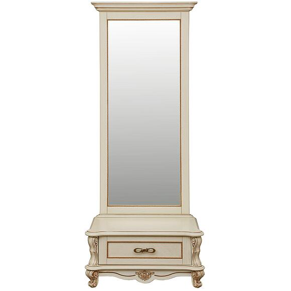 Зеркало напольное «Алези» П1.350.0.15 (П350.15), Цвет: Слоновая кость с золочением