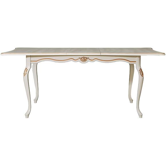 Стол обеденный «Алези» П1.350.4.06 (П353.06), Основной материал: массив дуба, Цвет: Слоновая кость с золочением