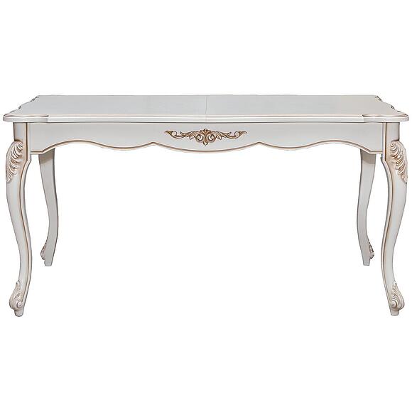 Стол обеденный «Алези» П1.350.4.08 (П353.08), Основной материал: массив дуба, Цвет: Слоновая кость с золочением