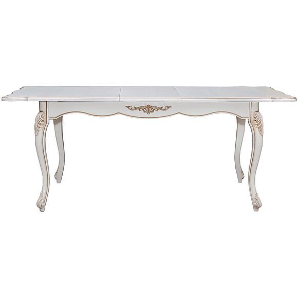 Стол обеденный «Алези» П1.350.4.08 (П353.08), Основной материал: массив дуба, Цвет: Слоновая кость с золочением