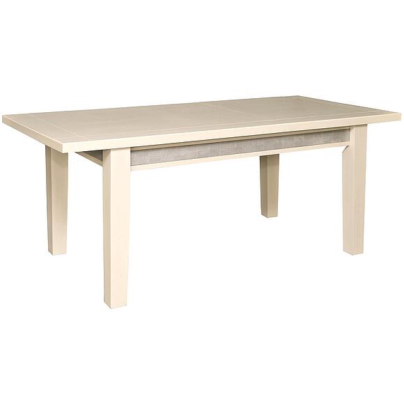 Стол обеденный «Тунис» П6.343.4.02 (П352.02), Основной материал: ДСП+шпон, Цвет: Слоновая кость с серебром