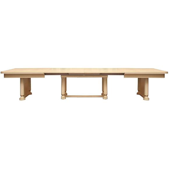 Стол обеденный «Гранд» П4.332.4.01 (332.01), Основной материал: МДФ+шпон, Цвет: Слоновая кость с золочением