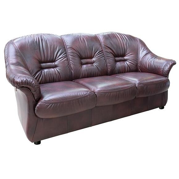 3-х местный диван «Омега» (3m), Основной материал: натуральная кожа, Группа ткани: 120 группа