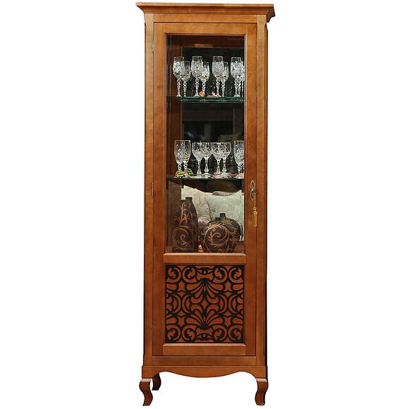 Шкаф с витриной «Видана Люкс 1.1з» П446.01з-1, Цвет: Коньяк (shkaf_s_vitrinoi_vidana_1z_p427_01z_2.jpg) Шкаф с витриной «Видана Люкс 1.1з» П446.01з-1, Цвет: Коньяк