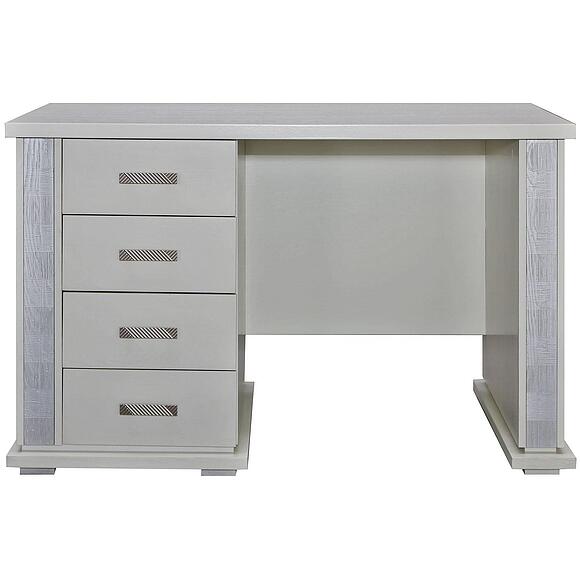 Стол письменный «Тунис» П6.343.2.25-01 (П343.25Ш), Основной материал: ДСП+шпон, Цвет: Слоновая кость с серебром