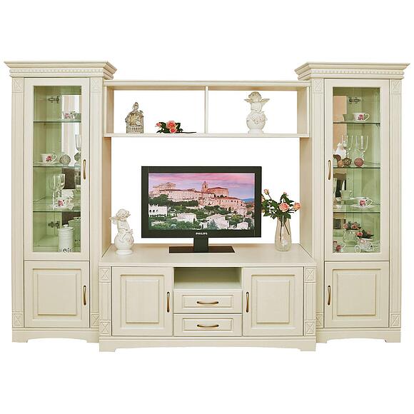 Набор корпусной мебели «Верди Классик» П1.0487.0.1Н, Основной материал: массив дуба, Цвет: Слоновая кость