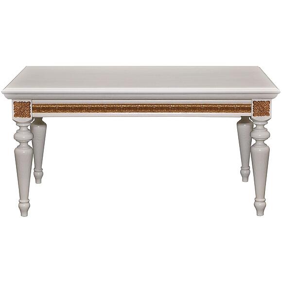 Стол журнальный «Милана 03» П4.265.0.03(299.03), Основной материал: МДФ+шпон, Цвет: Слоновая кость с золочением