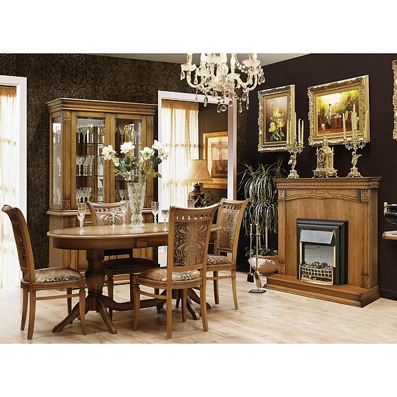 Стол обеденный «Верди» П4.487.4.14 (П106.08-01), Основной материал: массив дуба, Цвет: Дуб рустикаль с патинированием