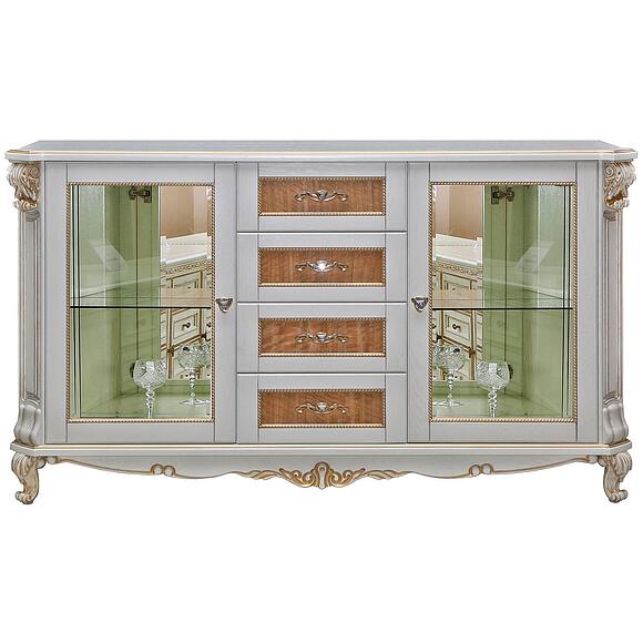 Тумба «Альба» П4.485.0.15 (П485.14с), Цвет: Слоновая кость с золочением