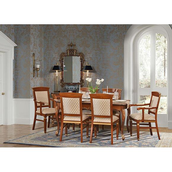 Стол «Альба» П4.485.0.07 (П498.02), Основной материал: МДФ+шпон, Цвет: Палисандр с золочением