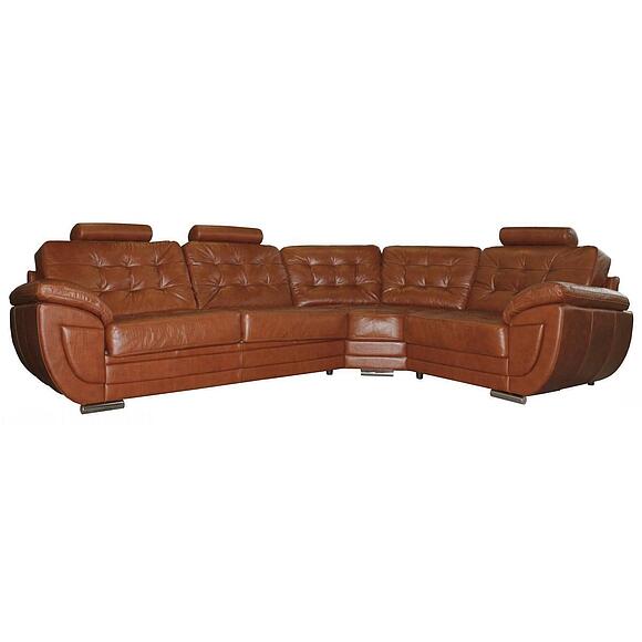 Угловой диван «Редфорд» (3mL/R901R/L), Основной материал: натуральная кожа, Группа ткани: 120 группа