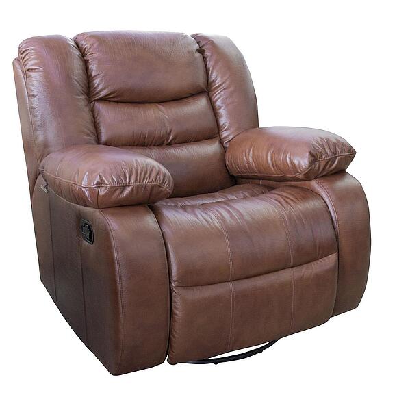 Кресло-реклайнер «Манчестер 1» (1Р), Основной материал: натуральная кожа, Группа ткани: 120 группа