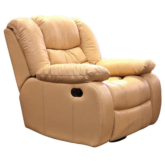 Кресло-реклайнер «Манчестер 1» (1Р), Основной материал: натуральная кожа, Группа ткани: 140 группа