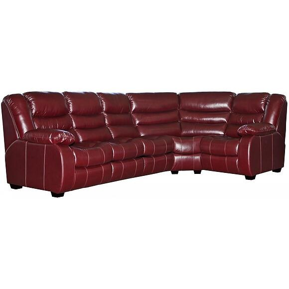 Угловой диван «Манчестер 1» (3mL/R901R/L), Основной материал: натуральная кожа, Группа ткани: 140 группа