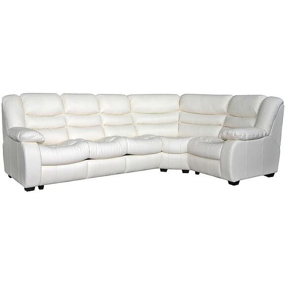 Угловой диван «Манчестер 1» (3mL/R901R/L), Основной материал: натуральная кожа, Группа ткани: 140 группа