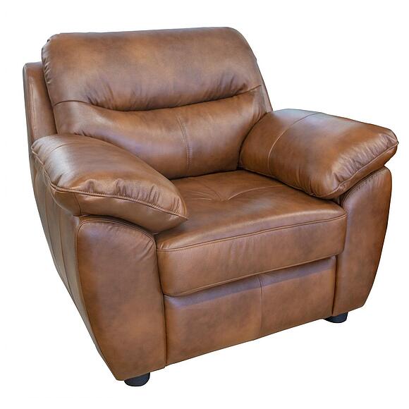 Кресло «Плаза» (12), Основной материал: натуральная кожа, Группа ткани: 120 группа