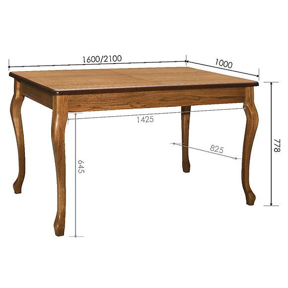 Стол обеденный «Цезарь» П4.512.4.03 (П512.03), Основной материал: МДФ+шпон, Цвет: Дуб рустикаль с патинированием