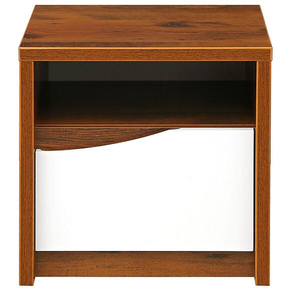 Тумба прикроватная «Монако» П6.528.1.04 (П528.04-1), Цвет: Дуб Саттер+Белый глянец