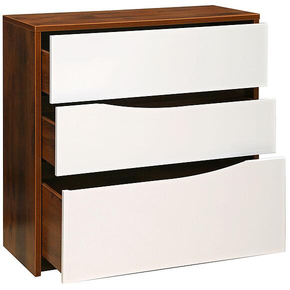 Комод «Монако» П6.528.1.10 (П528.10), Цвет: Дуб Саттер+Белый глянец (komod_monako_p528_10_3.jpg) Комод «Монако» П6.528.1.10 (П528.10), Цвет: Дуб Саттер+Белый глянец