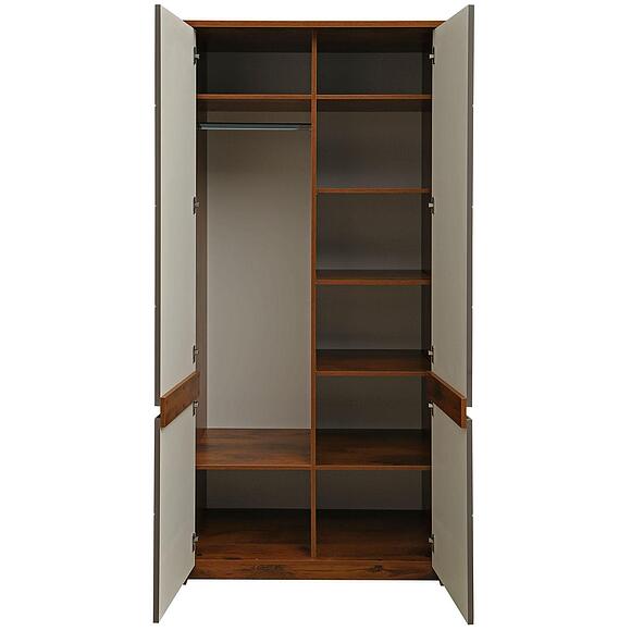 Шкаф для одежды «Монако» П6.528.1.08 (П528.08), Основной материал: МДФ+ПВХ, Цвет: Дуб Саттер+Серый Мокко (shkaf_monako_p528_08_grey_2.jpg) Шкаф для одежды «Монако» П6.528.1.08 (П528.08), Основной материал: МДФ+ПВХ, Цвет: Дуб Саттер+Серый Мокко