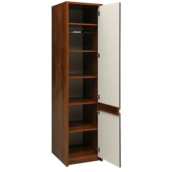 Шкаф для одежды «Монако» П6.528.1.09 (П528.09-1), Цвет: Дуб Саттер+Серый Мокко (shkaf_monako_p528_09-1_grey_2.jpg) Шкаф для одежды «Монако» П6.528.1.09 (П528.09-1), Цвет: Дуб Саттер+Серый Мокко