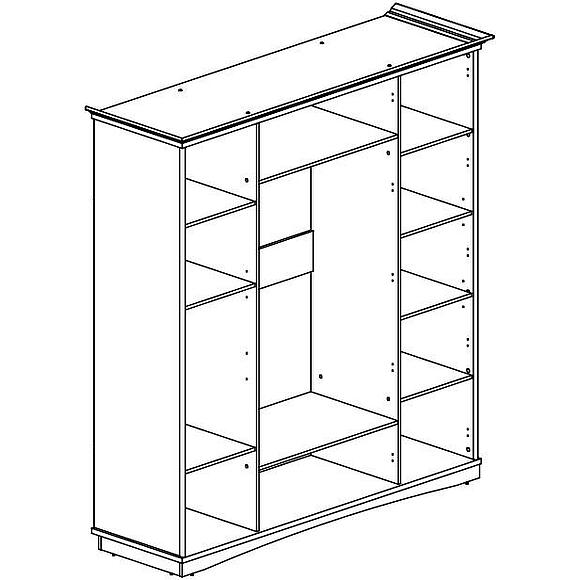 Шкаф для одежды 4д «Турин» П7.036.1.77-01 (П036.77), Основной материал: ЛДСП+МДФ, Цвет: Сосна карелия