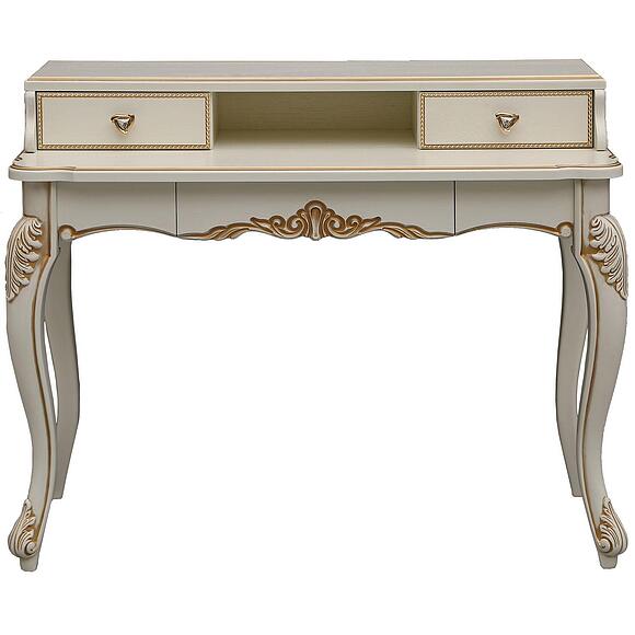 Стол «Альба» П4.485.1.22 (П524.22), Основной материал: массив дуба, Цвет: Слоновая кость с золочением