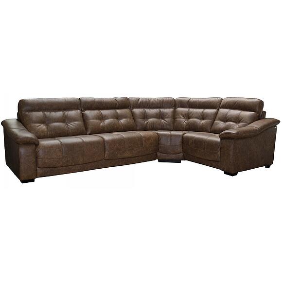 Угловой диван «Мирано» (3mL/R901R/L), Основной материал: натуральная кожа, Группа ткани: 140 группа