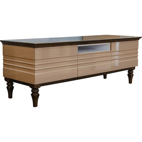 Тумба для ТВ «Ирис» П529.02, Цвет: Капучино глянец + венге (Kapuchino-glyanec-Venge_Tumba_dlya_tele_i_radioapparatury_Iris_P529-02.jpg) Тумба для ТВ «Ирис» П529.02, Цвет: Капучино глянец + венге