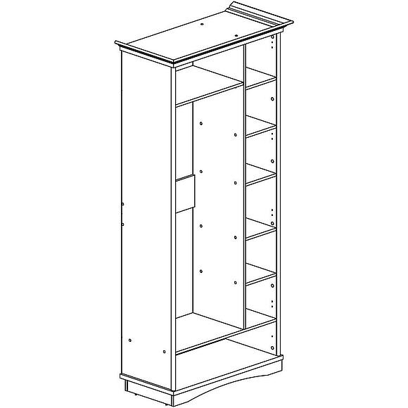 Шкаф для одежды 2д «Турин» П7.036.1.19 (П036.191), Основной материал: ЛДСП+МДФ, Цвет: Сосна карелия