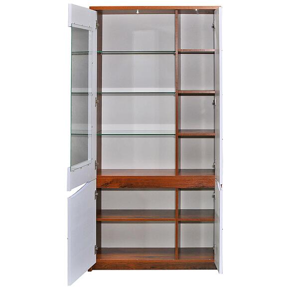 Шкаф «Монако» П510.05, Основной материал: МДФ+ПВХ, Цвет: Дуб Саттер+Белый глянец