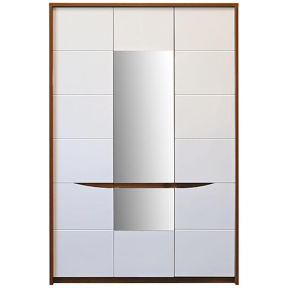 Шкаф для одежды 3д «Монако» П6.528.1.07-01 (П528.07), Основной материал: МДФ+ПВХ, Цвет: Дуб Саттер+Белый глянец