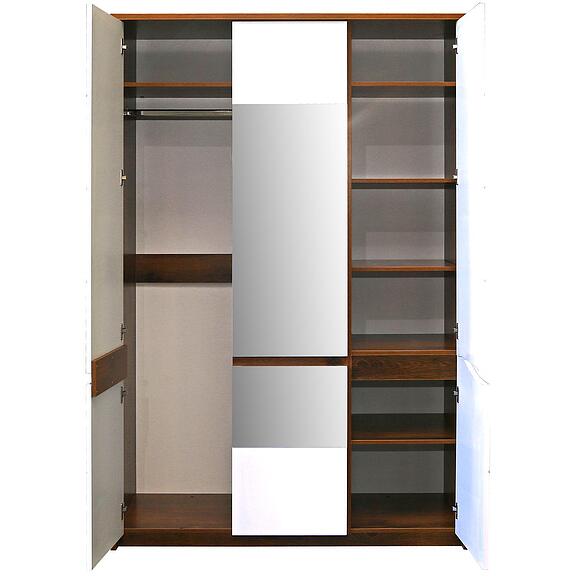 Шкаф для одежды 3д «Монако» П6.528.1.07-01 (П528.07), Основной материал: МДФ+ПВХ, Цвет: Дуб Саттер+Белый глянец