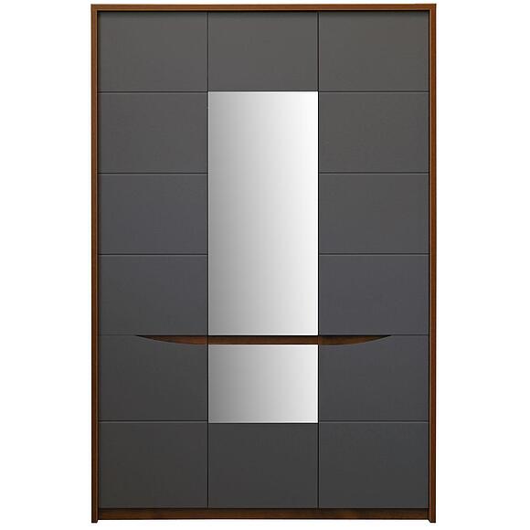 Шкаф для одежды 3д «Монако» П6.528.1.07-01 (П528.07), Основной материал: МДФ+ПВХ, Цвет: Дуб Саттер+Серый Мокко