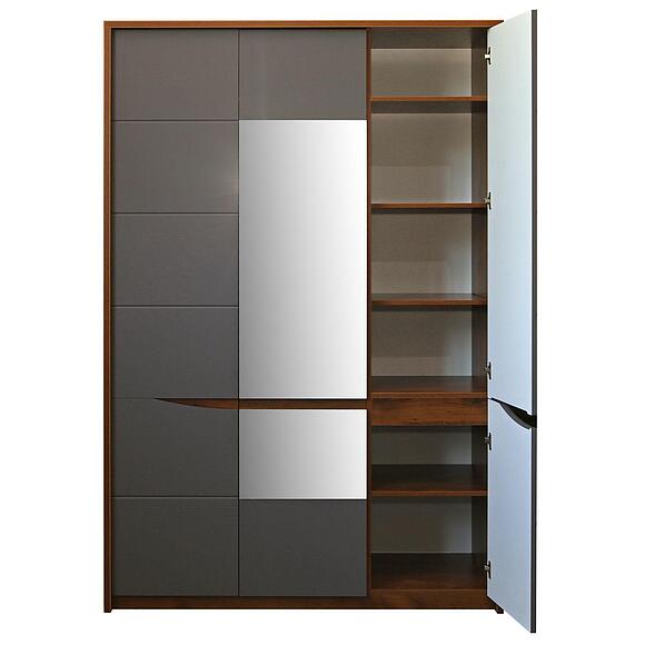 Шкаф для одежды 3д «Монако» П6.528.1.07-01 (П528.07), Основной материал: МДФ+ПВХ, Цвет: Дуб Саттер+Серый Мокко