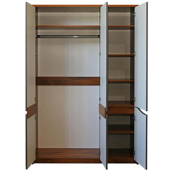 Шкаф для одежды 3д «Монако» П6.528.1.07-01 (П528.07), Основной материал: МДФ+ПВХ, Цвет: Дуб Саттер+Серый Мокко