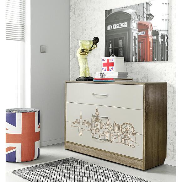 Комод «Бритиш» П551.13, Основной материал: ЛДСП