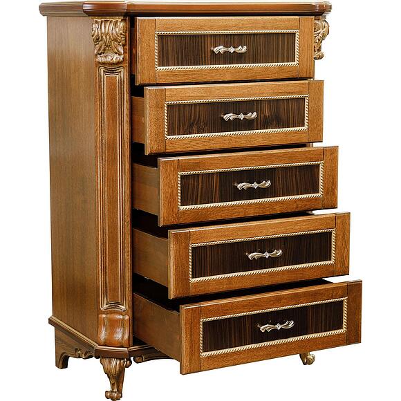 Комод «Альба» П4.485.1.04 (П524.04с), Цвет: Палисандр с золочением