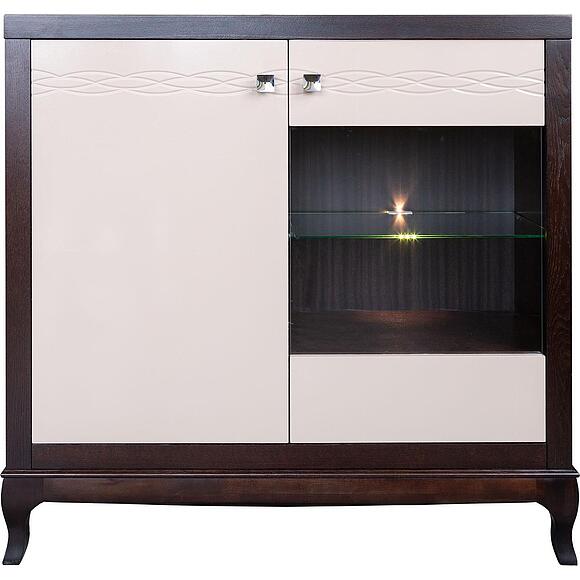 Тумба «Бергамо» П607.03-01, Цвет: Капучино глянец + горячий шоколад (4J4A8663.jpg) Тумба «Бергамо» П607.03-01, Цвет: Капучино глянец + горячий шоколад