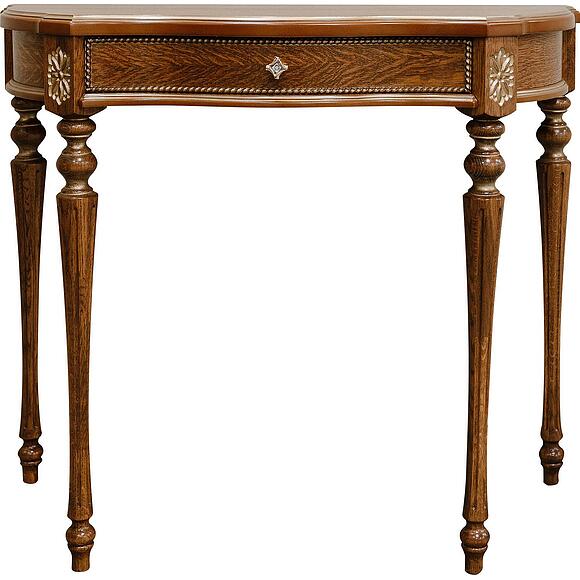 Стол-консоль П613.09, Основной материал: массив дуба, Цвет: Палисандр с золочением