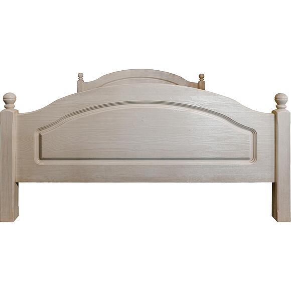 Кровать одинарная 1-09 «Лотос» БМ2.701.1.11, Основной материал: массив сосны, Цвет: Брашированный крем, Спальное место: 2000x900 мм, Размер: 2100х985х860