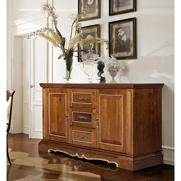 Тумба «Милана 3» П4.265.2.18(396.18), Цвет: Черешня с золочением