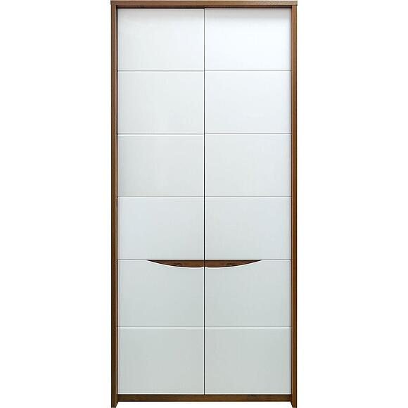 Шкаф для одежды «Монако» П6.528.1.08 (П528.08), Основной материал: МДФ+ПВХ, Цвет: Дуб Саттер+Белый глянец (52808-1.jpg) Шкаф для одежды «Монако» П6.528.1.08 (П528.08), Основной материал: МДФ+ПВХ, Цвет: Дуб Саттер+Белый глянец